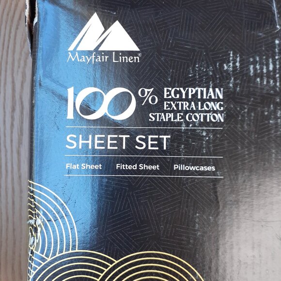 New Mayfair Linen Deep Blue Split King 1000 TC Egyptian Cotton Sheets - Picture 5 of 9